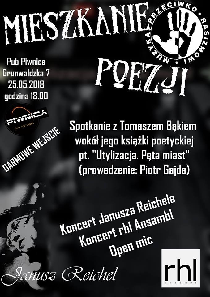 „MIESZKANIE POEZJI” – KONCERT JANUSZA REICHELA I SPOTKANIE Z TOMASZEM BĄKIEM 