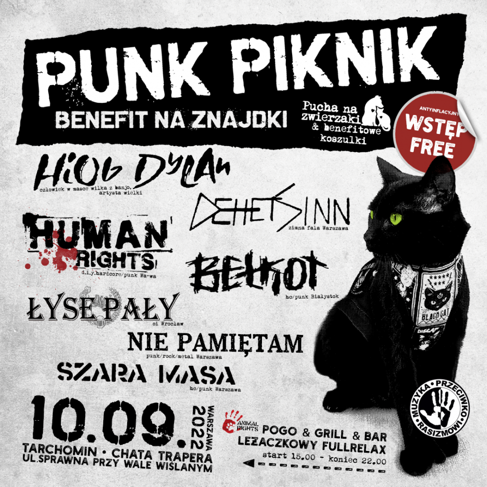 „MUZYKA PRZECIWKO RASIZMOWI”: PUNK PIKNIK – BENEFIT NA ZNAJDKI