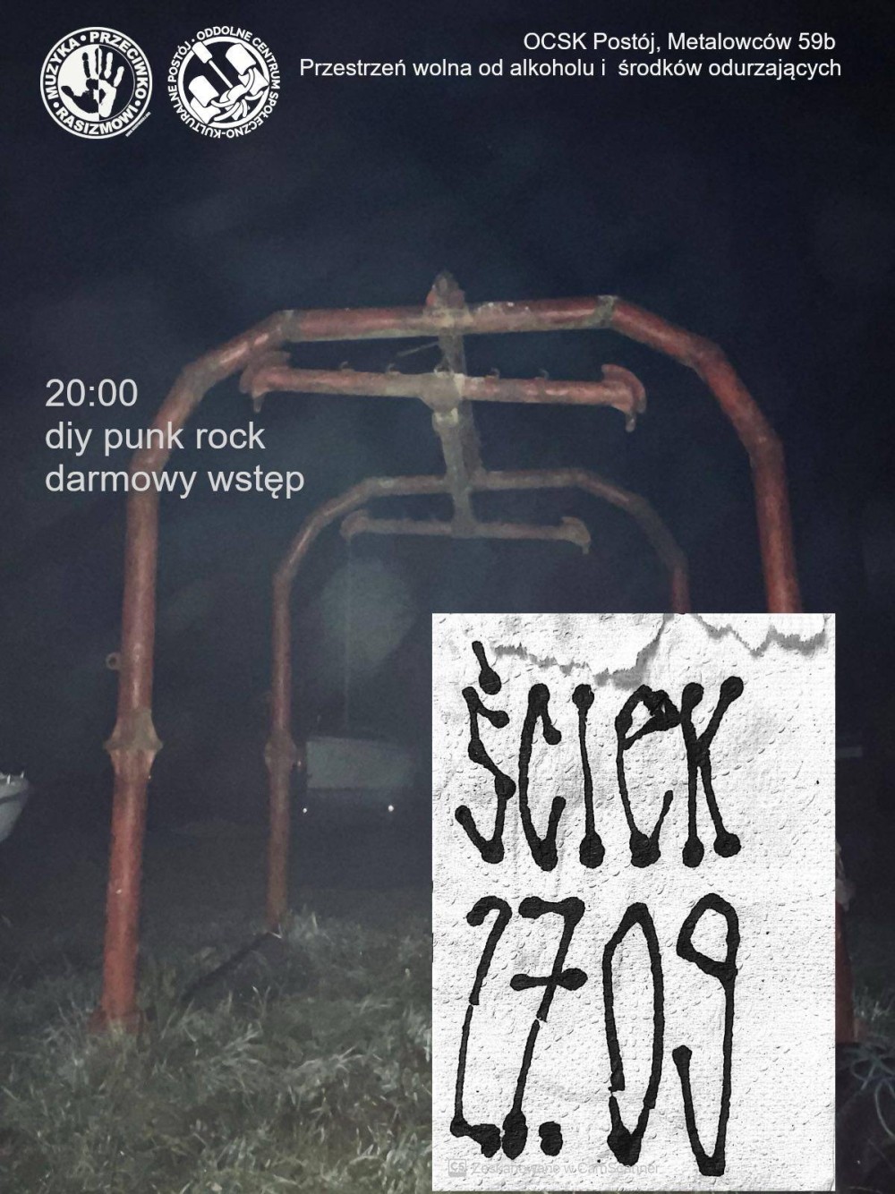 MUZYKA PRZECIWKO RASIZMOWI: „DARMOWE ŚCIEKI” – DIY FREE PUNK GIG