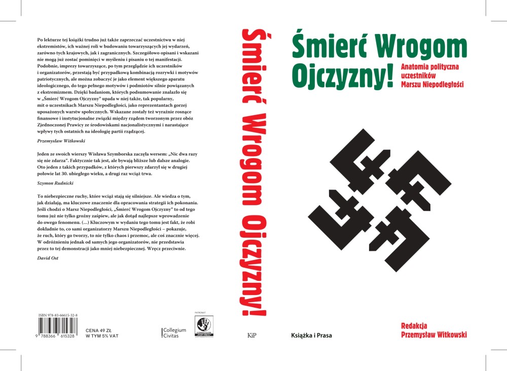 PATRONAT STOWARZYSZENIA „NIGDY WIĘCEJ”: KSIĄŻKA „ŚMIERĆ WROGOM OJCZYZNY!” POD RED. P. WITKOWSKIEGO