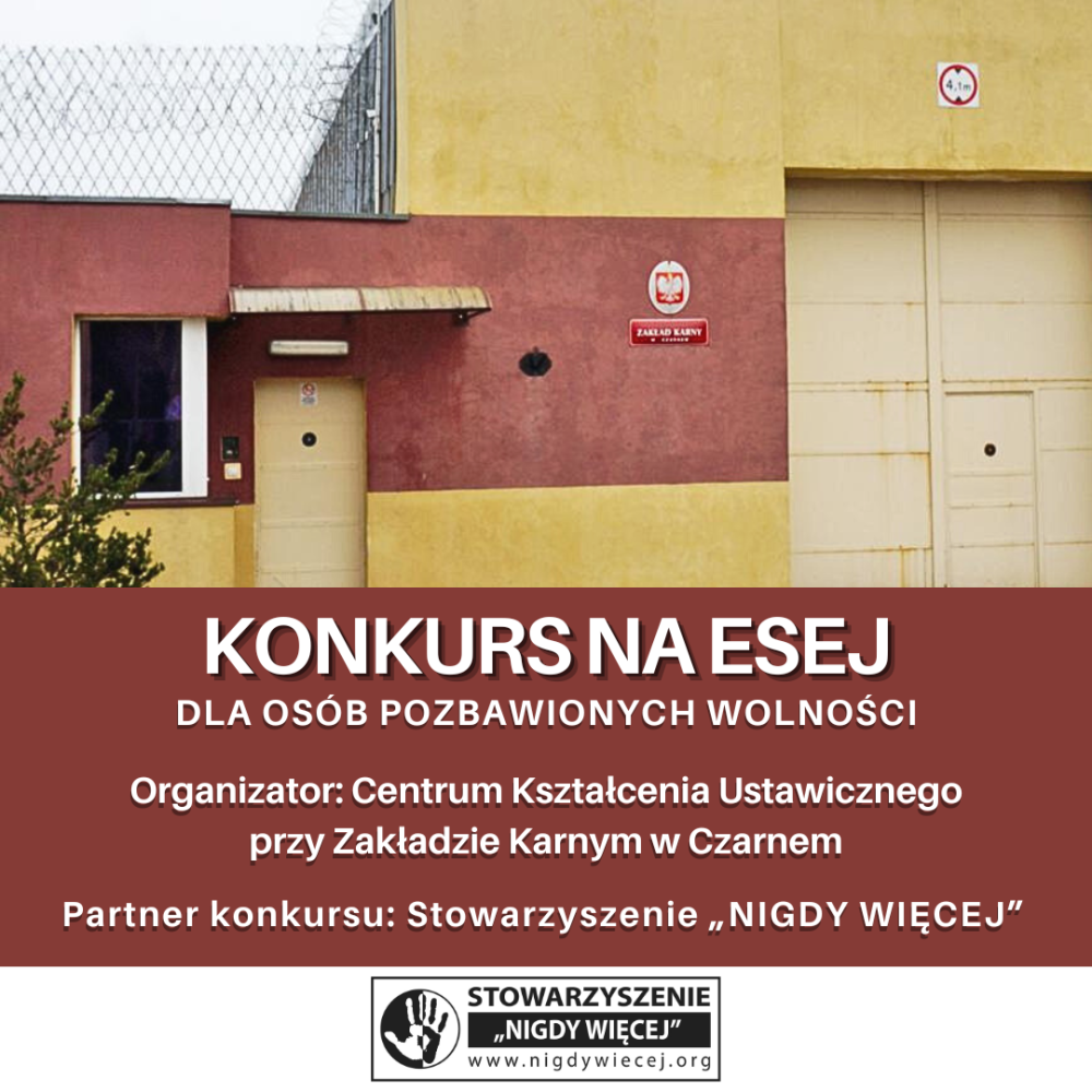 KONKURS NA ESEJ DLA OSÓB POZBAWIONYCH WOLNOŚCI