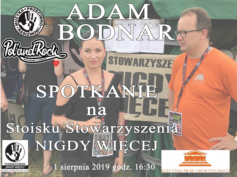 SPOTKANIE Z RZECZNIKIEM PRAW OBYWATELSKICH NA POL’AND’ROCK FESTIVAL