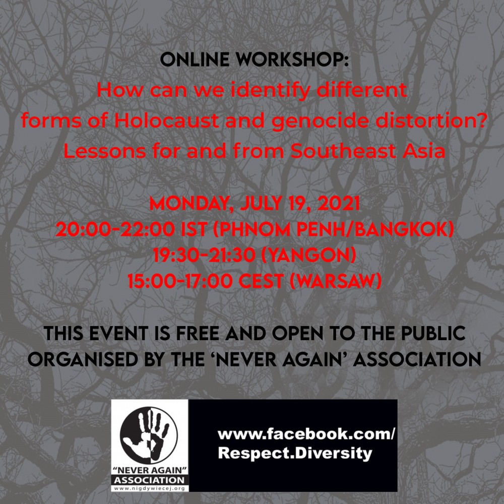 ONLINE WORKSHOP ‘HOW CAN WE IDENTIFY DIFFERENT FORMS OF HOLOCAUST AND GENOCIDE DENIAL AND DISTORTION’