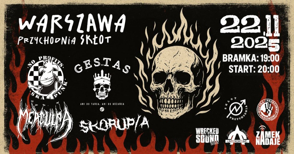 MUZYKA PRZECIWKO RASIZMOWI: SKORUP/A, GESTAS, MEA CULPA I NO PROFITS