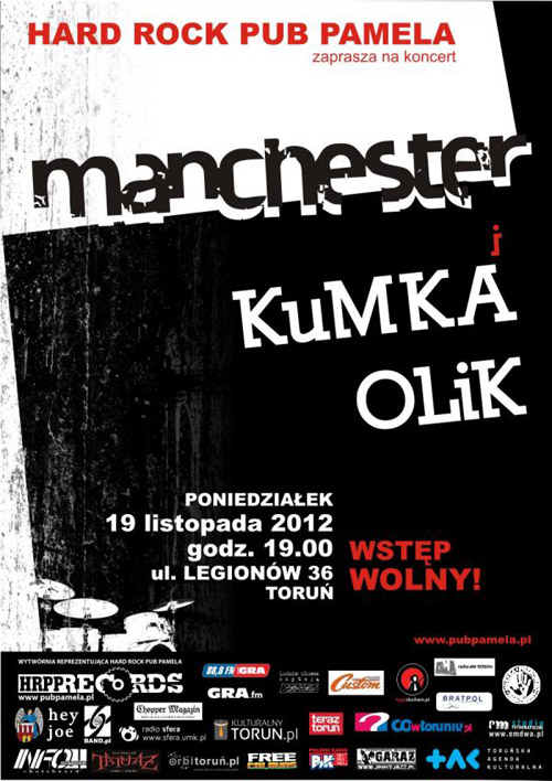 KONCERT ZESPOŁÓW KUMKA OLIK I MANCHESTER